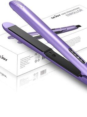 Sejoy Hair Straightener and Curler 2 in 1 NEW IN BOX Ceramic 1 in Purple